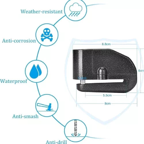 Candado Antirrobo para Moto Disco