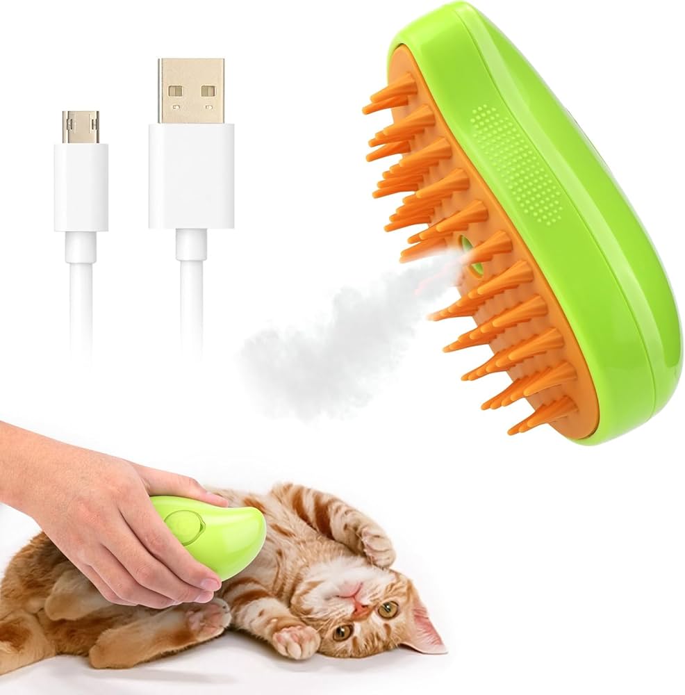 Cepillo Peine A Vapor Para Mascotas