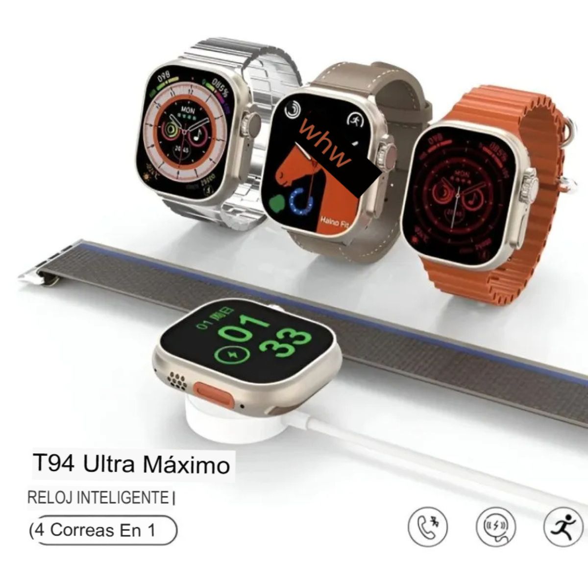 Reloj Smartwatch Y10 + 4 Mallas