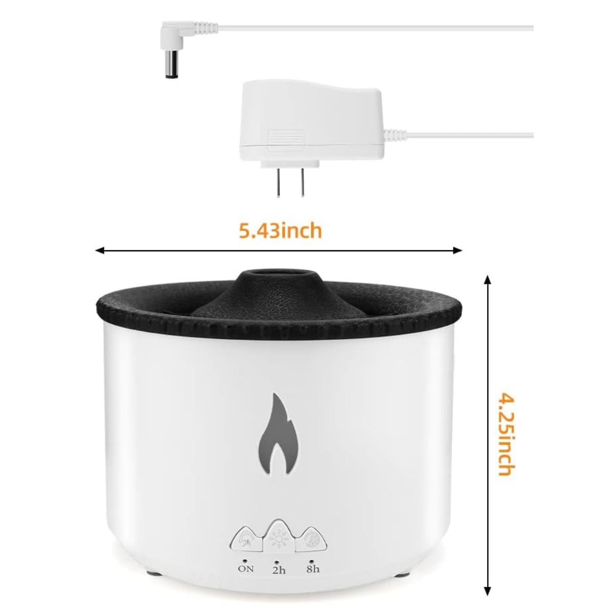 Humidificadora en Forma Volcán 2 en 1